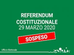 SOSPENSIONE DELLE OPERAZIONI REFERENDARIE DEL 29/3/2020